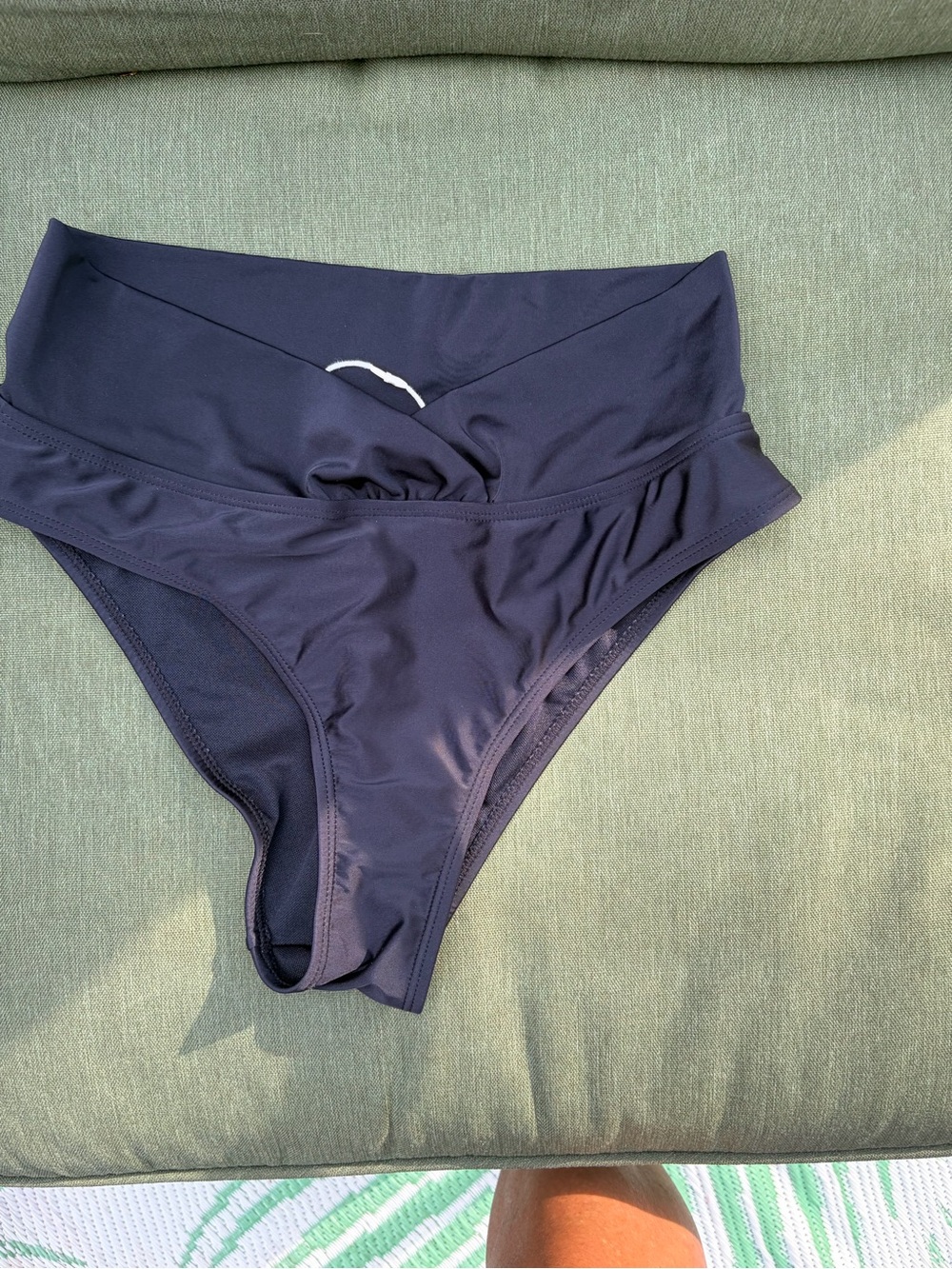SHEIN black “V” shaped waist swim bottoms